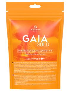 Zeolit-bentonit-blanding GAIAgold 140 g som detox-pulver forside