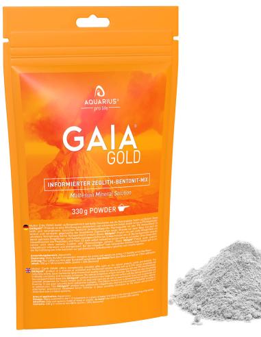 Zeolit-bentonit-blanding GAIAgold 330 g som detox-pulver Indhold