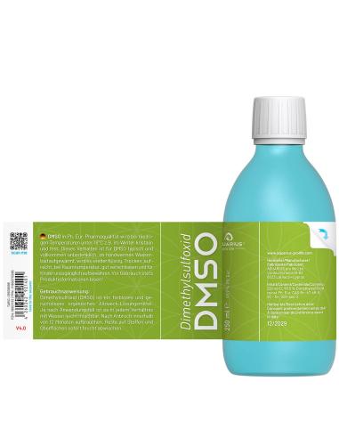 DMSO 250 ml glas med høj renhed (99,9 % Ph. Eur.)
