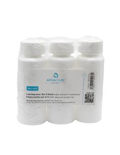 Conjunto de 3 frascos vazios HDPE de 100 ml com tampa conta-gotas